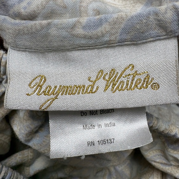 sheet full fitted RAYMOND WAITES cotton India paisley blues - Picture 3 of 9